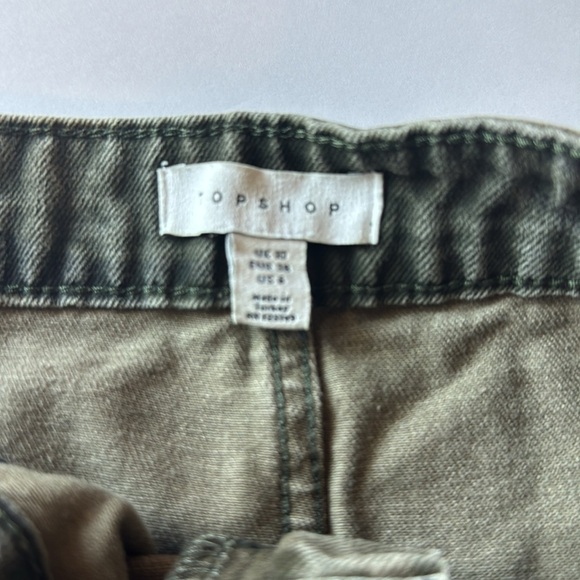Topshop 100% Cotton Green Camouflage Cargo Style Mini Skirt‎ - Picture 4 of 7